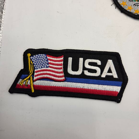 Lot of 9 USA Patriotic Eagle Flag Embroidered Patches Sew On Craft DIY Set - Picture 3 of 11